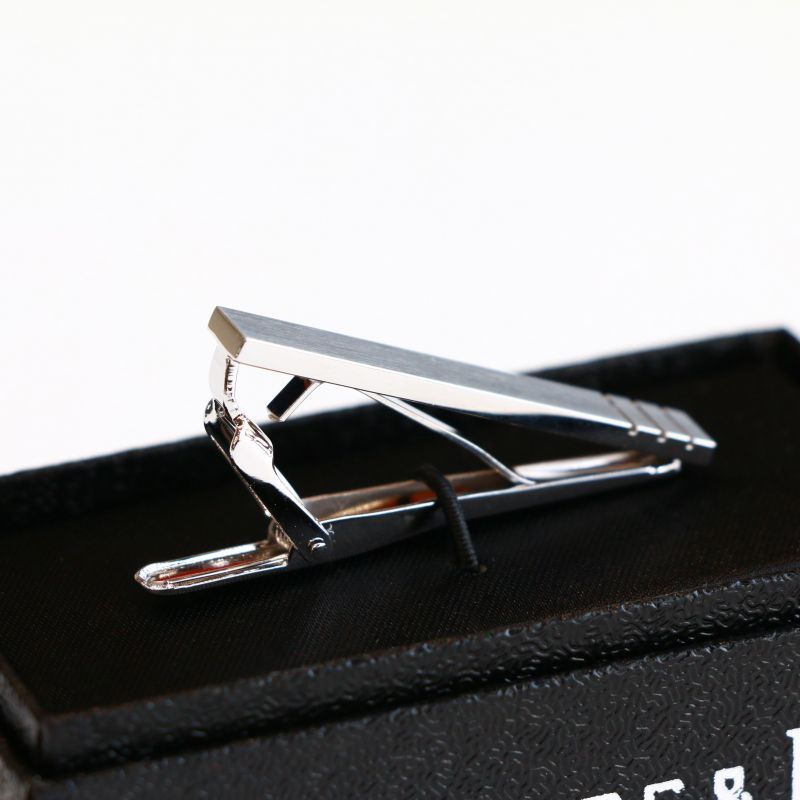 WORKERS ワーカーズ Tie Clip, Stripe タイクリップ ストライプ