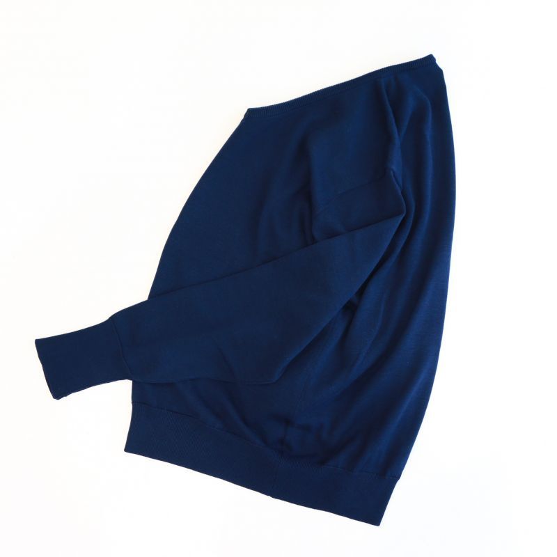 WORKERS ワーカーズ Organic Cotton Sweater, V-Neck,Navy オーガニックコットンVネックセーター ネイビー