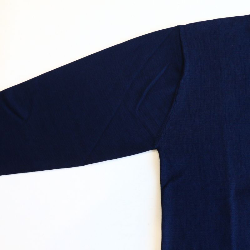 WORKERS ワーカーズ Organic Cotton Sweater, V-Neck,Navy オーガニックコットンVネックセーター ネイビー