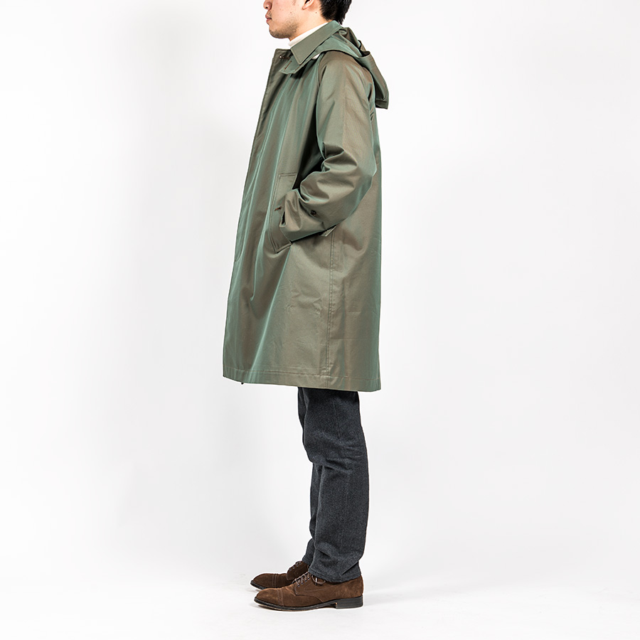 WORKERS ワーカーズ Bal Collar Coat Gabardine, Khaki バルカラーコート ギャバジン カーキ