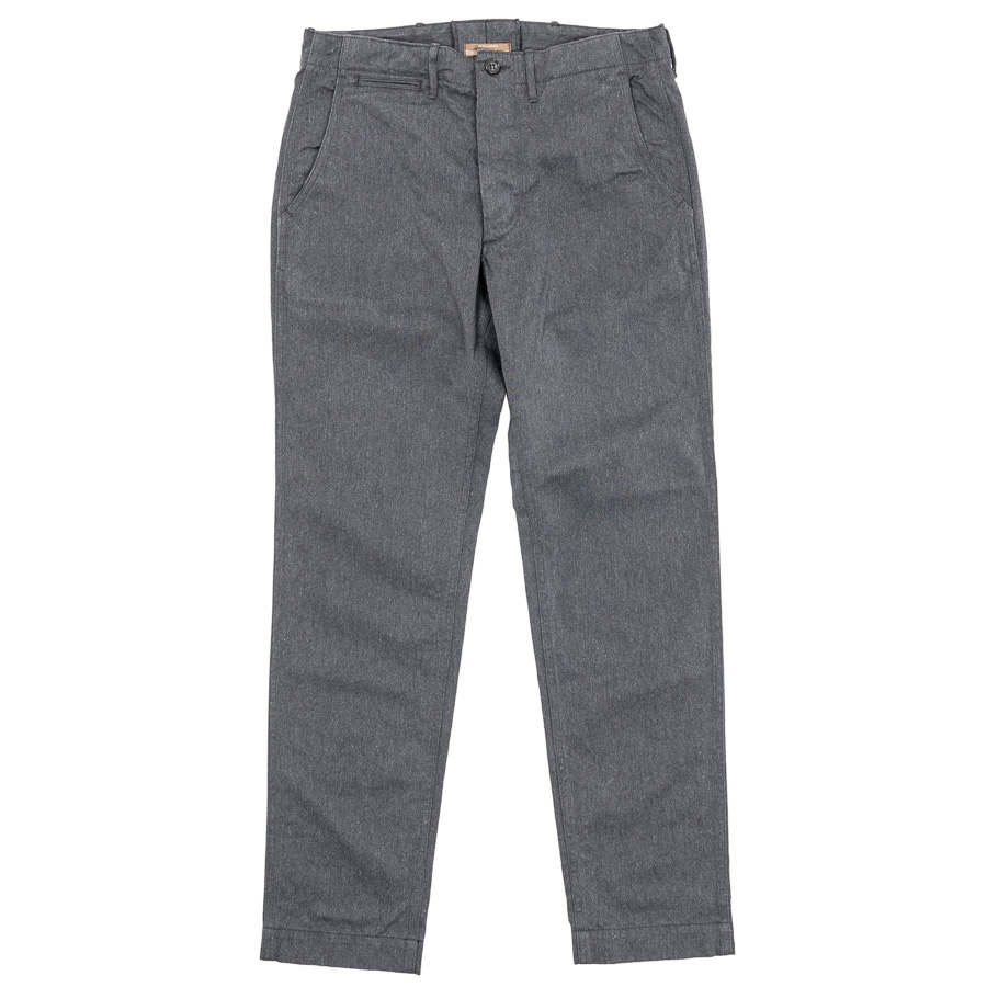 WORKERS ワーカーズ Officer Trousers, Slim, Type 2, Cotton Serge, Grey オフィサートラウザー スリムタイプ2 コットンサージグレイ
