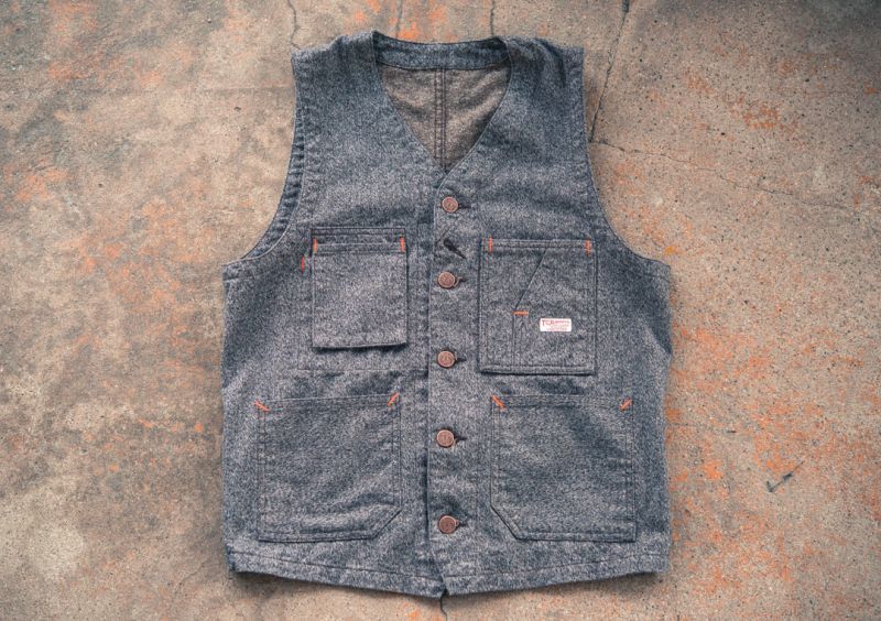 TCB jeans TCBジーンズ TABBYS VEST Covert Brown タビーズベスト コバートブラウン