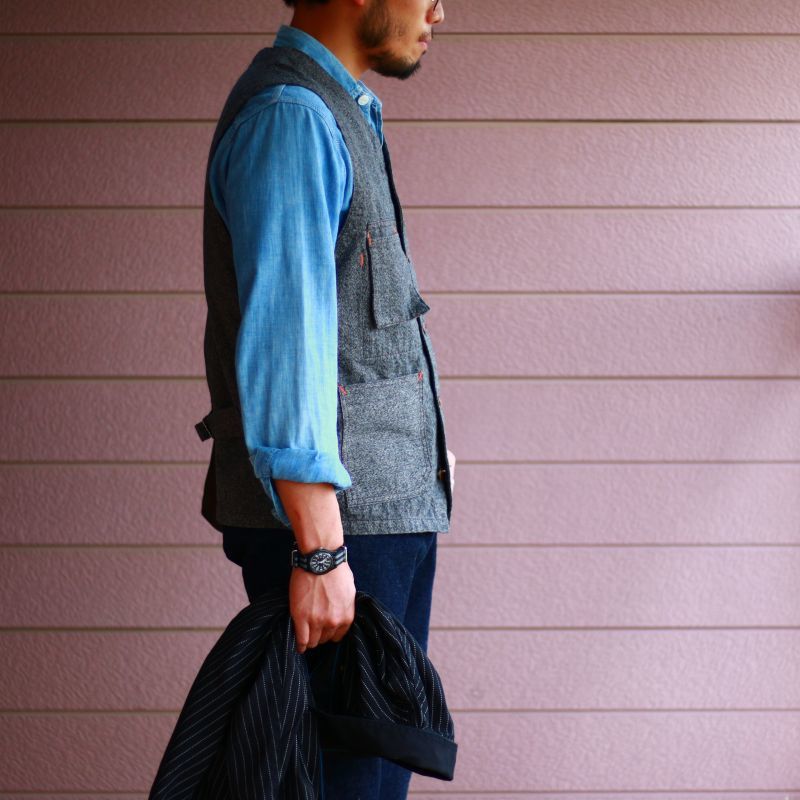 TCB jeans TCBジーンズ TABBYS VEST Covert Brown タビーズベスト コバートブラウン