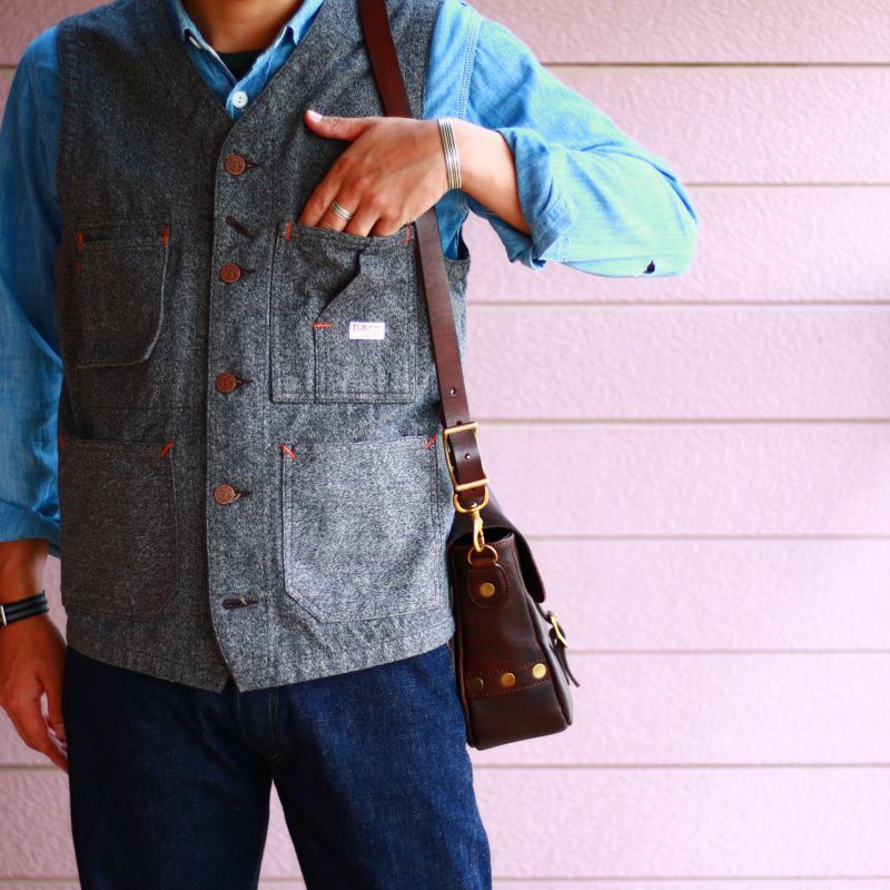 TCB jeans TCBジーンズ TABBYS VEST Covert Brown タビーズベスト コバートブラウン