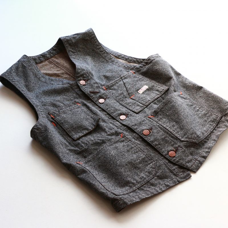 TCB jeans TCBジーンズ TABBYS VEST Covert Brown タビーズベスト コバートブラウン