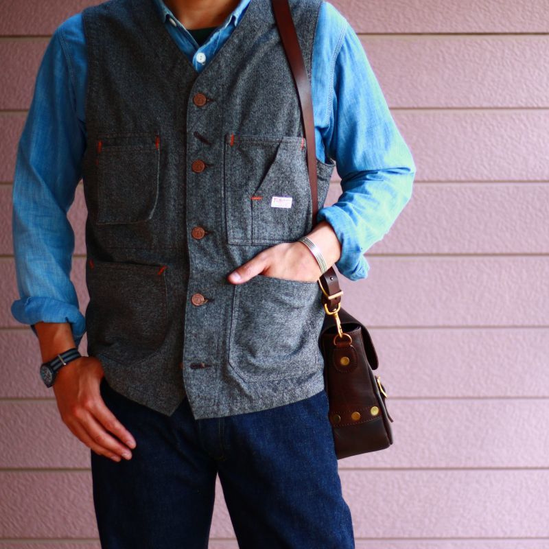 TCB jeans TCBジーンズ TABBYS VEST Covert Brown タビーズベスト コバートブラウン