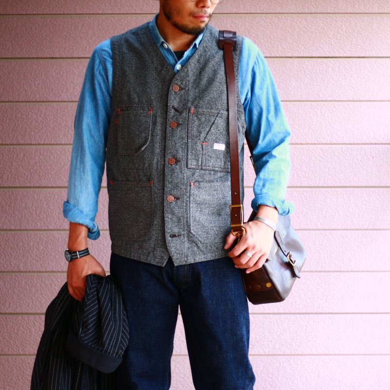 TCB jeans TCBジーンズ TABBYS VEST Covert Brown タビーズベスト コバートブラウン