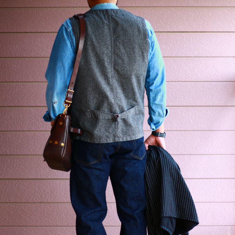 TCB jeans TCBジーンズ TABBYS VEST Covert Brown タビーズベスト コバートブラウン