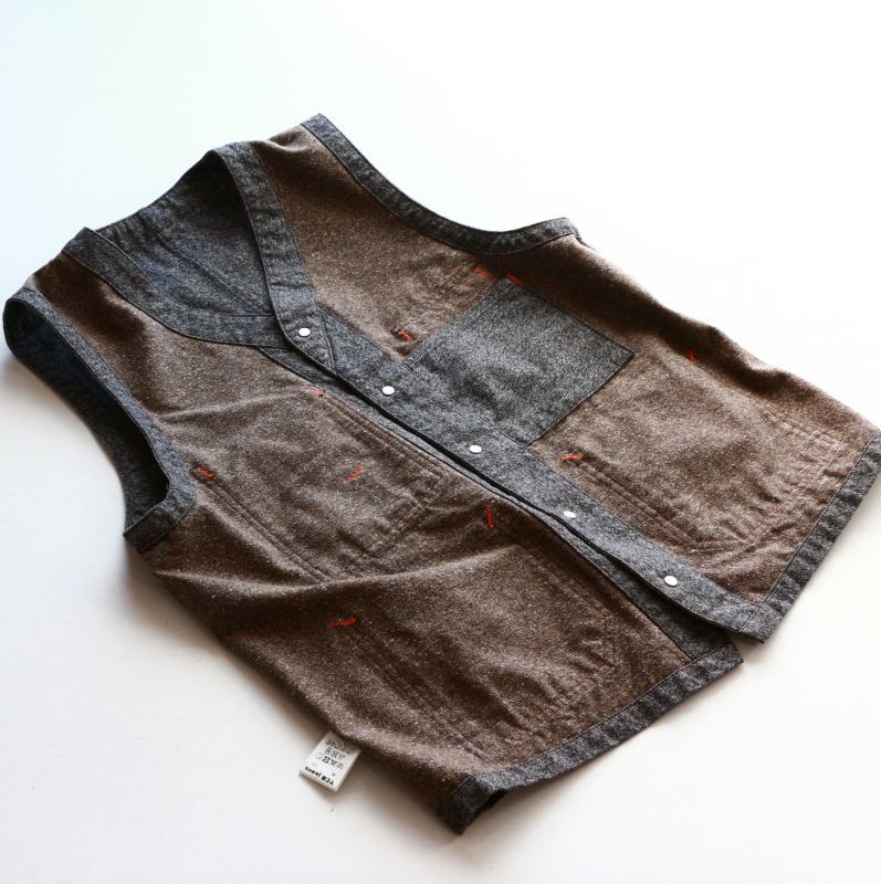 TCB jeans TCBジーンズ TABBYS VEST Covert Brown タビーズベスト コバートブラウン