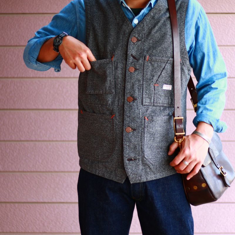 TCB jeans TCBジーンズ TABBYS VEST Covert Brown タビーズベスト コバートブラウン