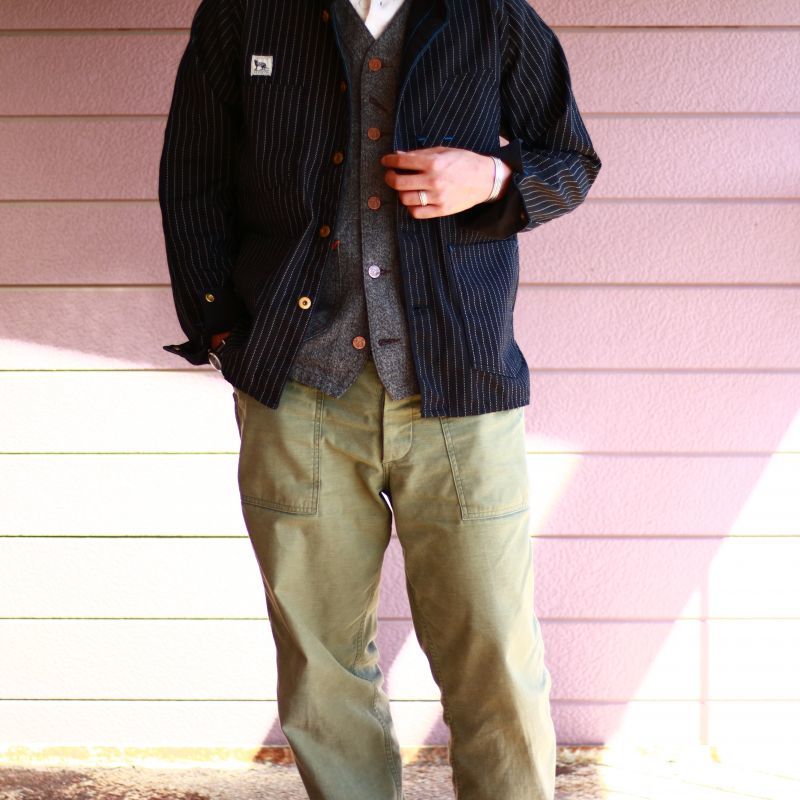 TCB jeans TCBジーンズ TCB 50's BAKER PT ベイカーパンツ オリーブ
