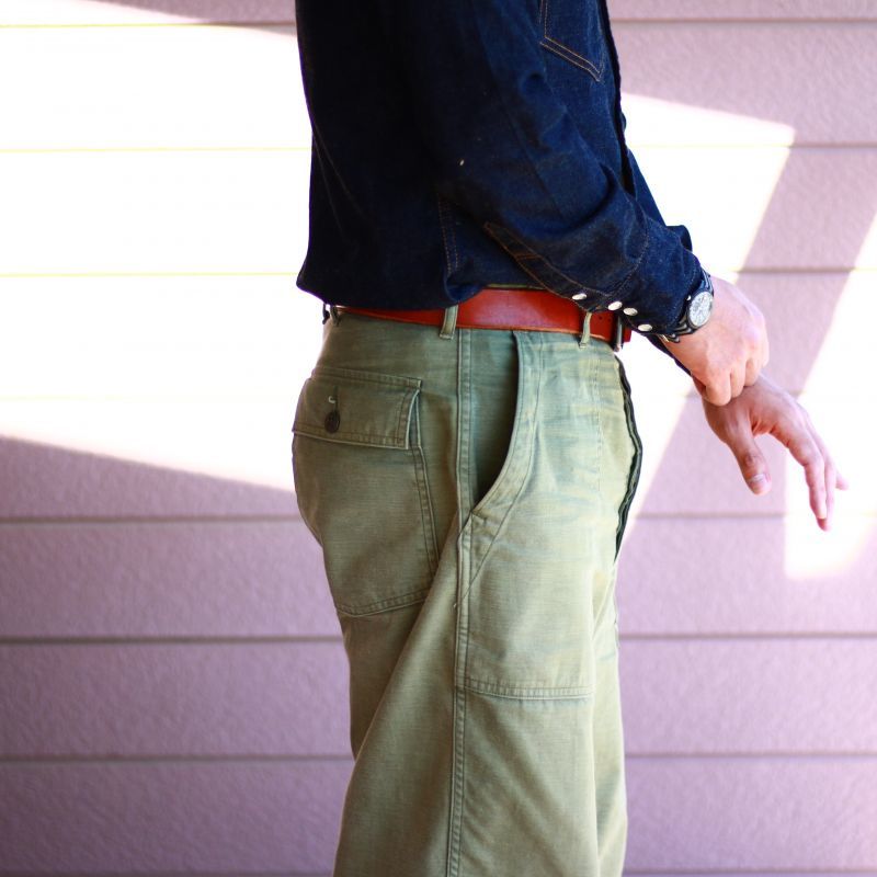 TCB jeans TCBジーンズ TCB 50's BAKER PT ベイカーパンツ オリーブ