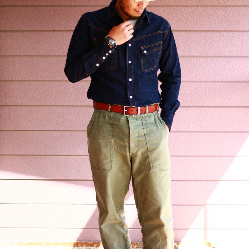TCB jeans TCBジーンズ TCB 50's BAKER PT ベイカーパンツ オリーブ