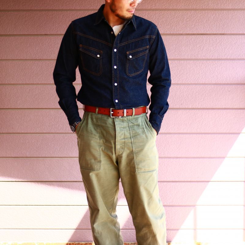 TCB jeans TCBジーンズ TCB 50's BAKER PT ベイカーパンツ オリーブ