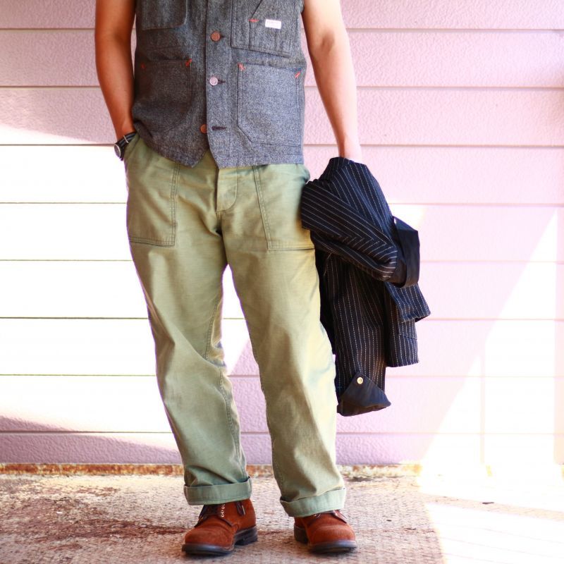 TCB jeans TCBジーンズ TCB 50's BAKER PT ベイカーパンツ オリーブ