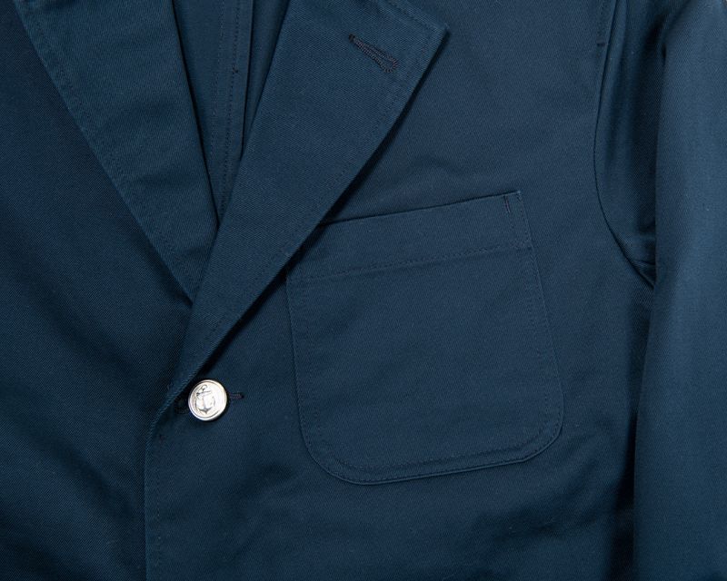 WORKERS ワーカーズ Blazer, Navy Peruvian Pima Cotton Chino ブレザー ピマコットンネイビーチノ