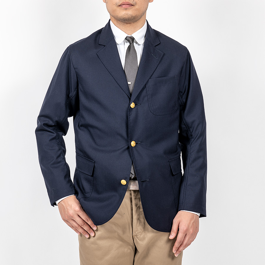 WORKERS ワーカーズ Blazer, Navy Wool Tripical ブレザー ネイビーウールトロピカル
