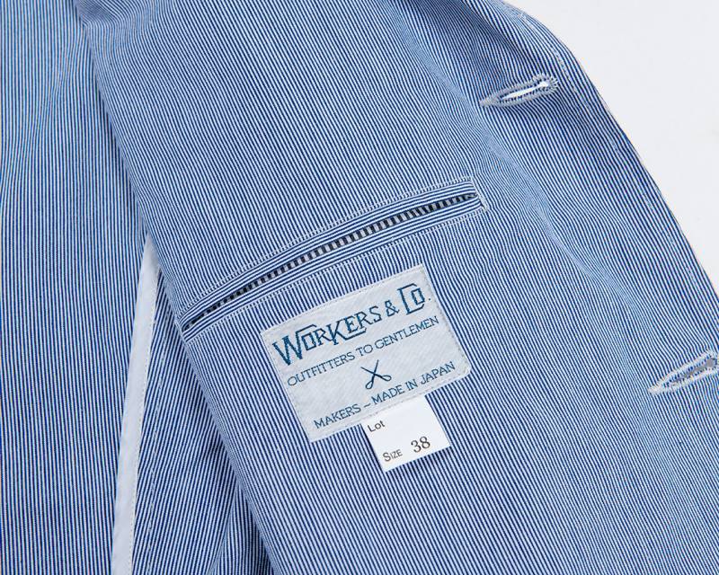 WORKERS ワーカーズ Blazer, Navy Peruvian Pima Cotton Chino ブレザー ピマコットンネイビーチノ