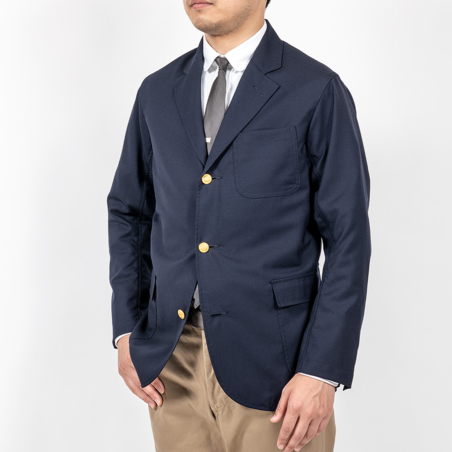 WORKERS ワーカーズ Blazer, Navy Wool Tripical ブレザー ネイビーウールトロピカル
