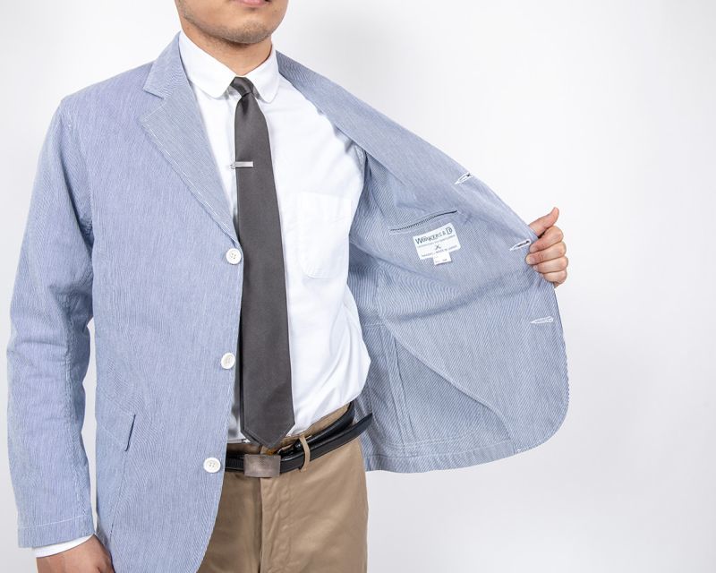 WORKERS ワーカーズ Blazer, Navy Peruvian Pima Cotton Chino ブレザー ピマコットンネイビーチノ