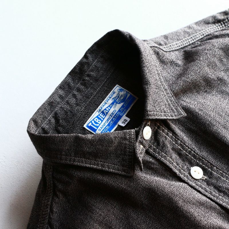 TCB jeans TCBジーンズ Catlight Shirts Covert Black Chambray 5.2oz キャットライトシャツ ブラックシャンブレー