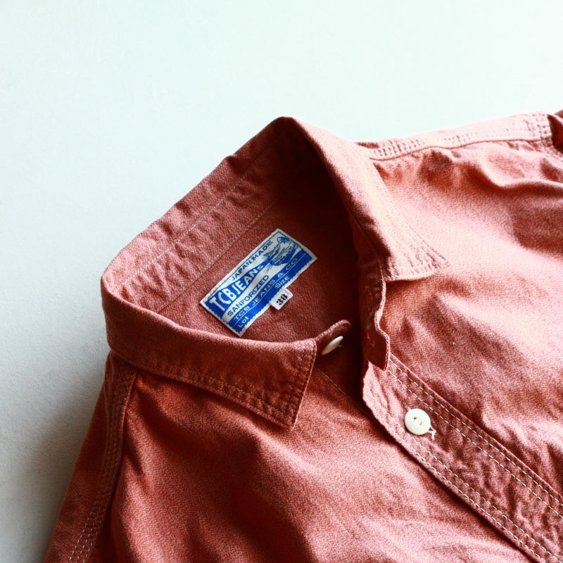 TCB jeans TCBジーンズ Catlight Shirts Covert Red Chambray 5.2oz キャットライトシャツ レッドシャンブレー