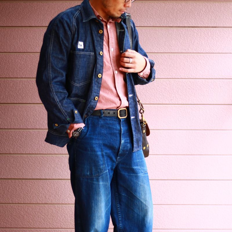 TCB jeans TCBジーンズ Catlight Shirts Covert Red Chambray 5.2oz キャットライトシャツ レッドシャンブレー