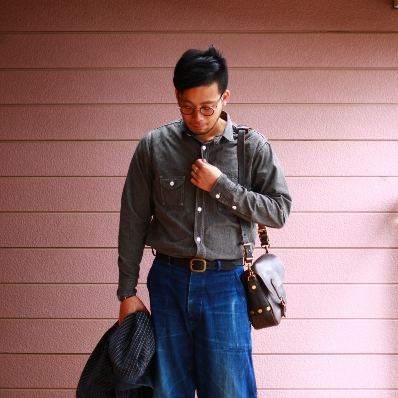 TCB jeans TCBジーンズ Catlight Shirts Covert Black Chambray 5.2oz キャットライトシャツ ブラックシャンブレー