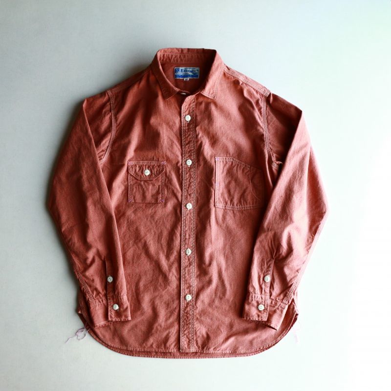 TCB jeans TCBジーンズ Catlight Shirts Covert Red Chambray 5.2oz キャットライトシャツ レッドシャンブレー