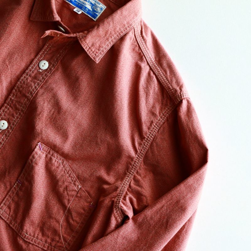 TCB jeans TCBジーンズ Catlight Shirts Covert Red Chambray 5.2oz キャットライトシャツ レッドシャンブレー