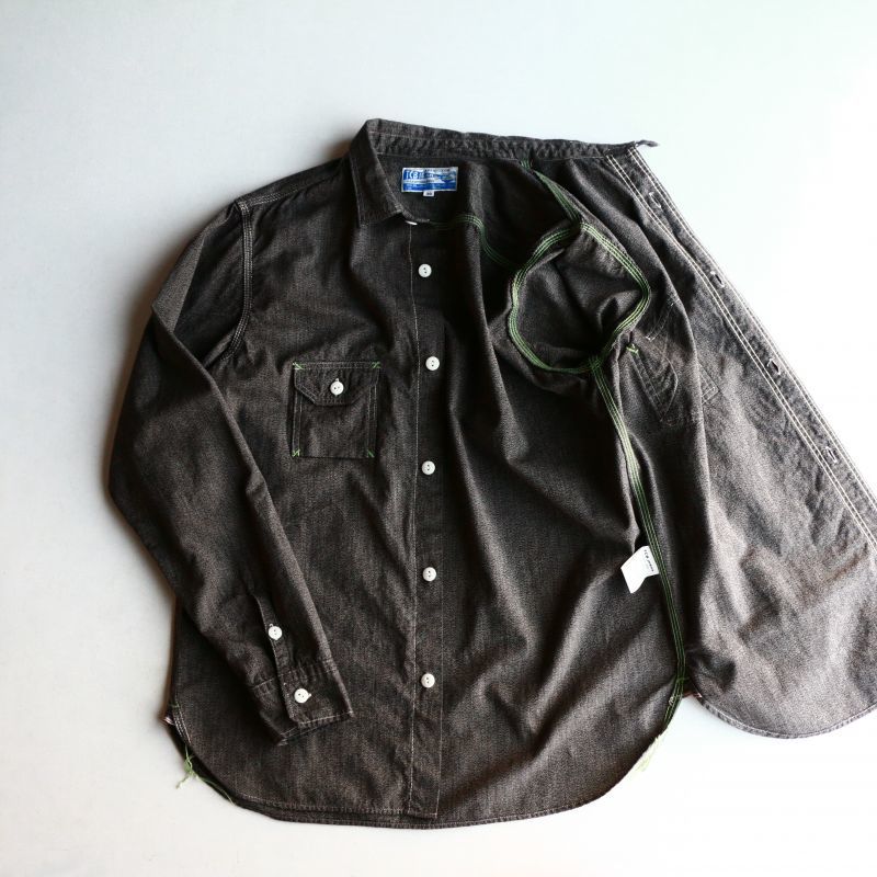 TCB jeans TCBジーンズ Catlight Shirts Covert Black Chambray 5.2oz キャットライトシャツ ブラックシャンブレー