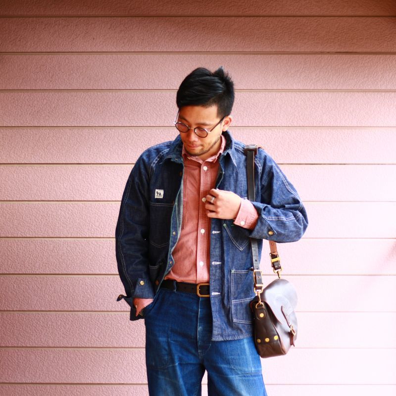 TCB jeans TCBジーンズ Catlight Shirts Covert Red Chambray 5.2oz キャットライトシャツ レッドシャンブレー