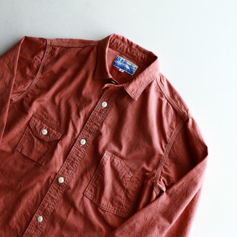 TCB jeans TCBジーンズ Catlight Shirts Covert Red Chambray 5.2oz キャットライトシャツ レッドシャンブレー