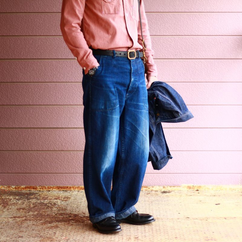 TCB jeans TCBジーンズ Catlight Shirts Covert Red Chambray 5.2oz キャットライトシャツ レッドシャンブレー