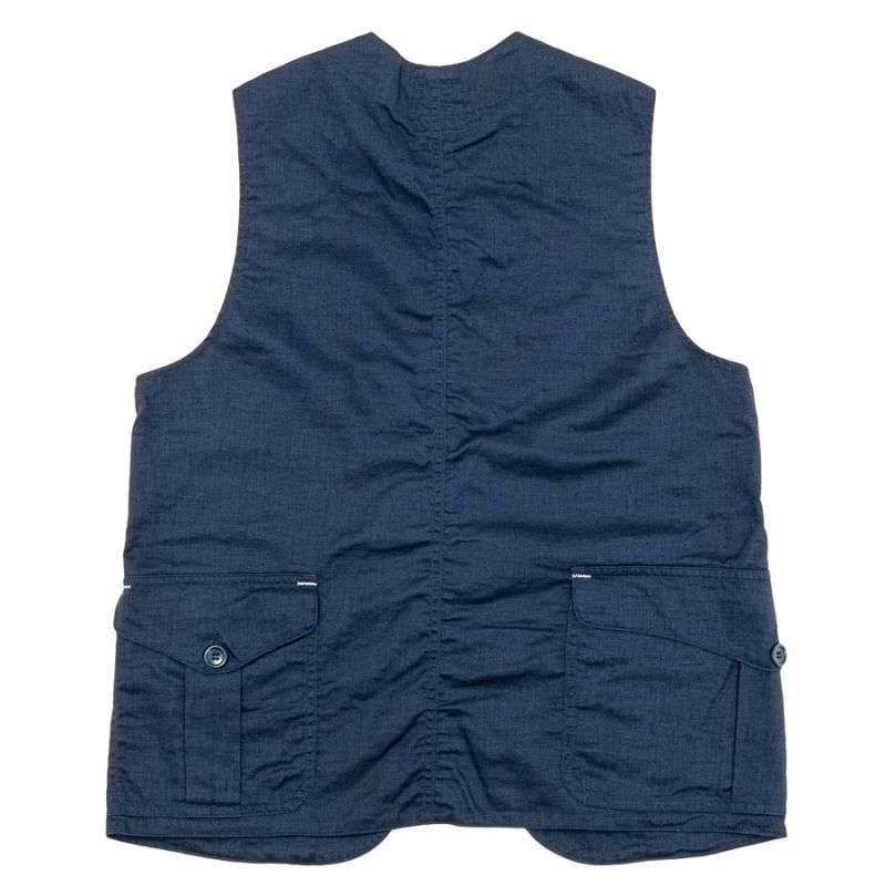WORKERS ワーカーズ Cruiser Vest, Navy Cotton Linen Cloth クルーザーベスト コットンリネンクロス ネイビー