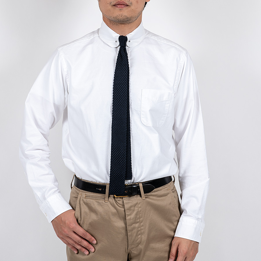 WORKERS ワーカーズ Pinhole Shirt, White Supima Oxford ピンホールシャツ ホワイトスーピマオックスフォード