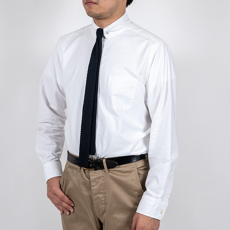 WORKERS ワーカーズ Pinhole Shirt, White Supima Oxford ピンホールシャツ ホワイトスーピマオックスフォード