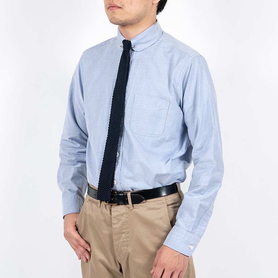 WORKERS ワーカーズ Pinhole Shirt, Blue Supima Oxford ピンホールシャツ ブルースーピマオックスフォード