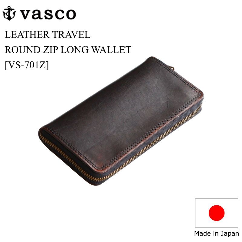vasco ヴァスコ LEATHER TRAVEL ROUND ZIP LONG WALLET レザートラベルラウンドジップロングウォレット