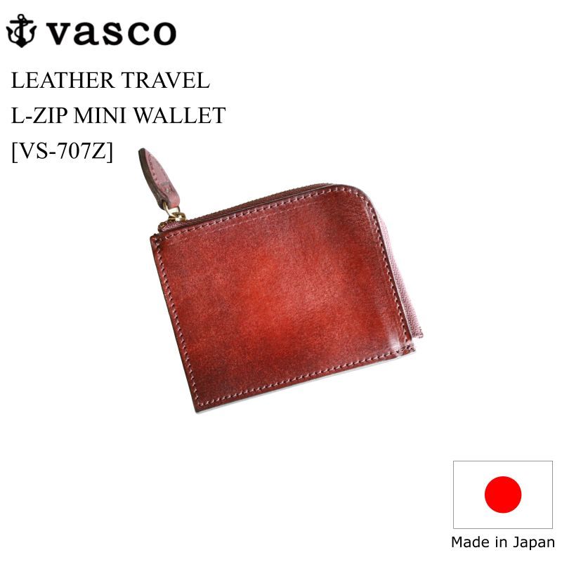 vasco ヴァスコ LEATHER TRAVEL L-ZIP MINI WALLET レザートラベル Lジップミニウォレット