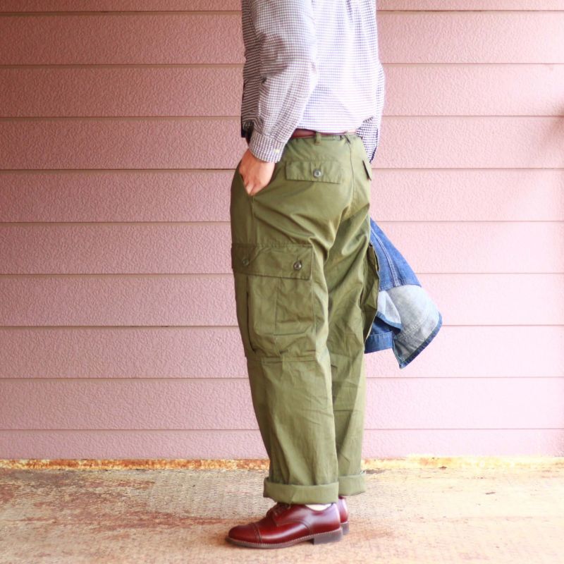 Buzz Rickson's バズリクソンズ TOROUSERS,MEN'S COTTON WIDE RESISTANT POPLIN OLIVE GREEN ARMY SHADE 107 ジャングルファティーグパンツ 初期型