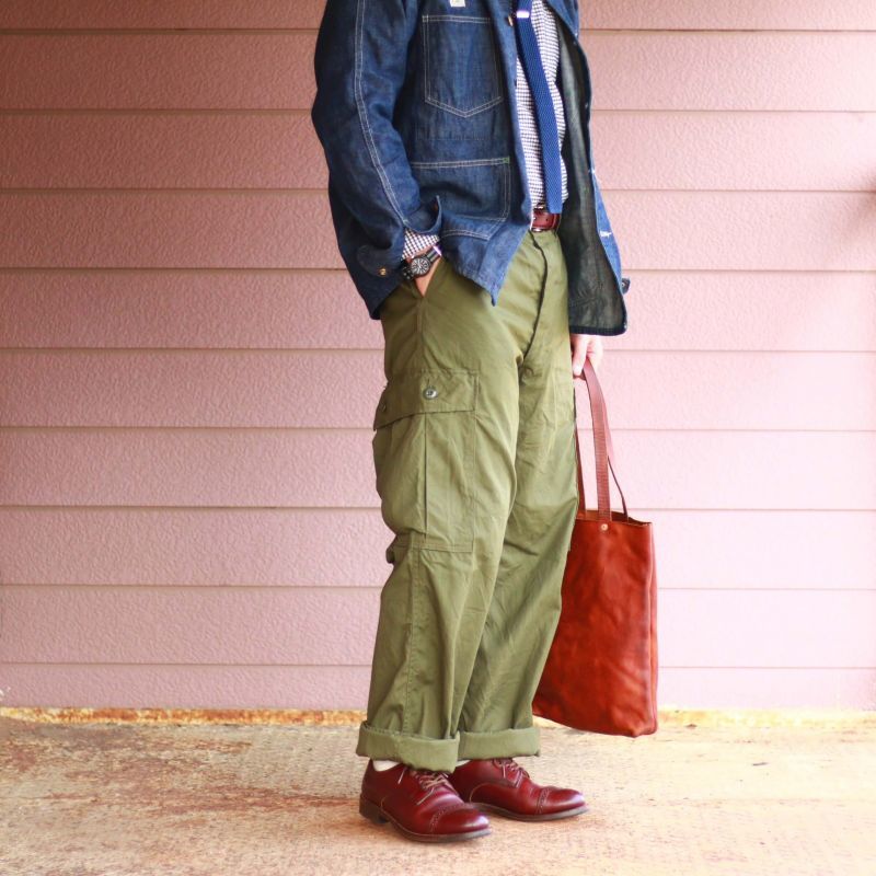 Buzz Rickson's バズリクソンズ TOROUSERS,MEN'S COTTON WIDE RESISTANT POPLIN OLIVE GREEN ARMY SHADE 107 ジャングルファティーグパンツ 初期型