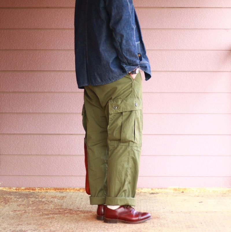 Buzz Rickson's バズリクソンズ TOROUSERS,MEN'S COTTON WIDE RESISTANT POPLIN OLIVE GREEN ARMY SHADE 107 ジャングルファティーグパンツ 初期型