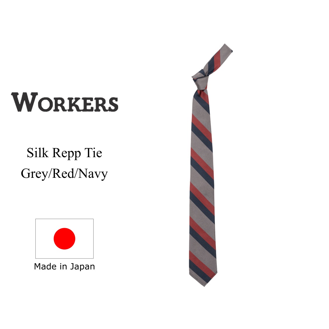 WORKERS ワーカーズ Silk Repp Tie シルクレップタイ
