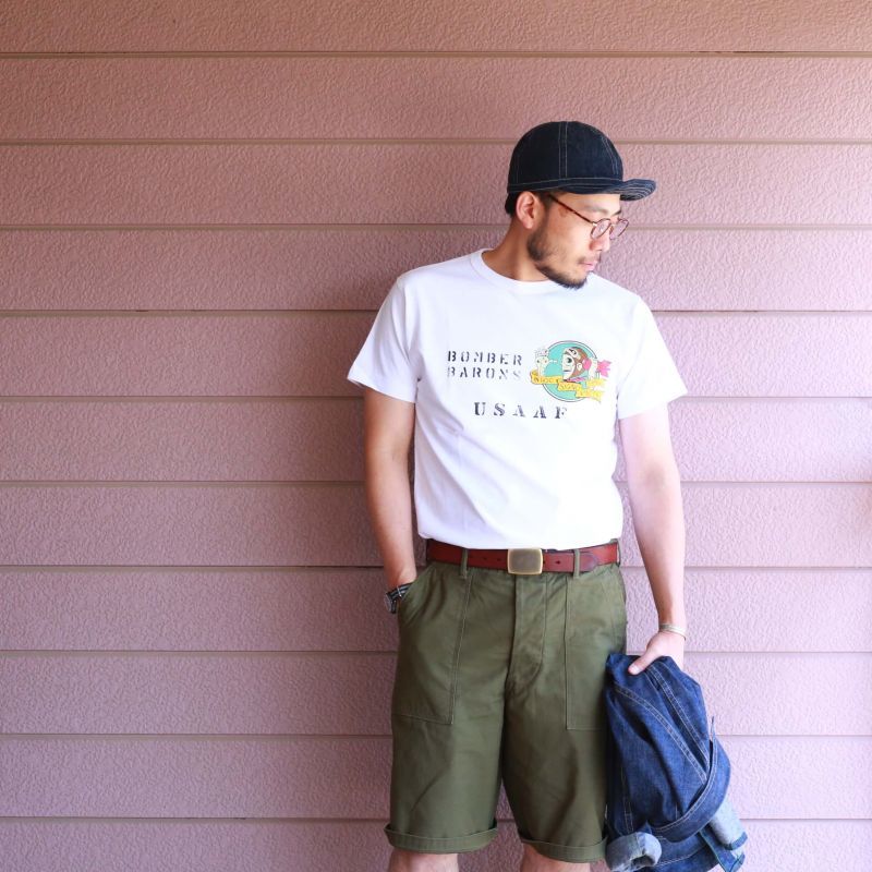 Buzz Rickson's バズリクソンズ S/S T-SHIRT BOMBER BARONS プリントTEE
