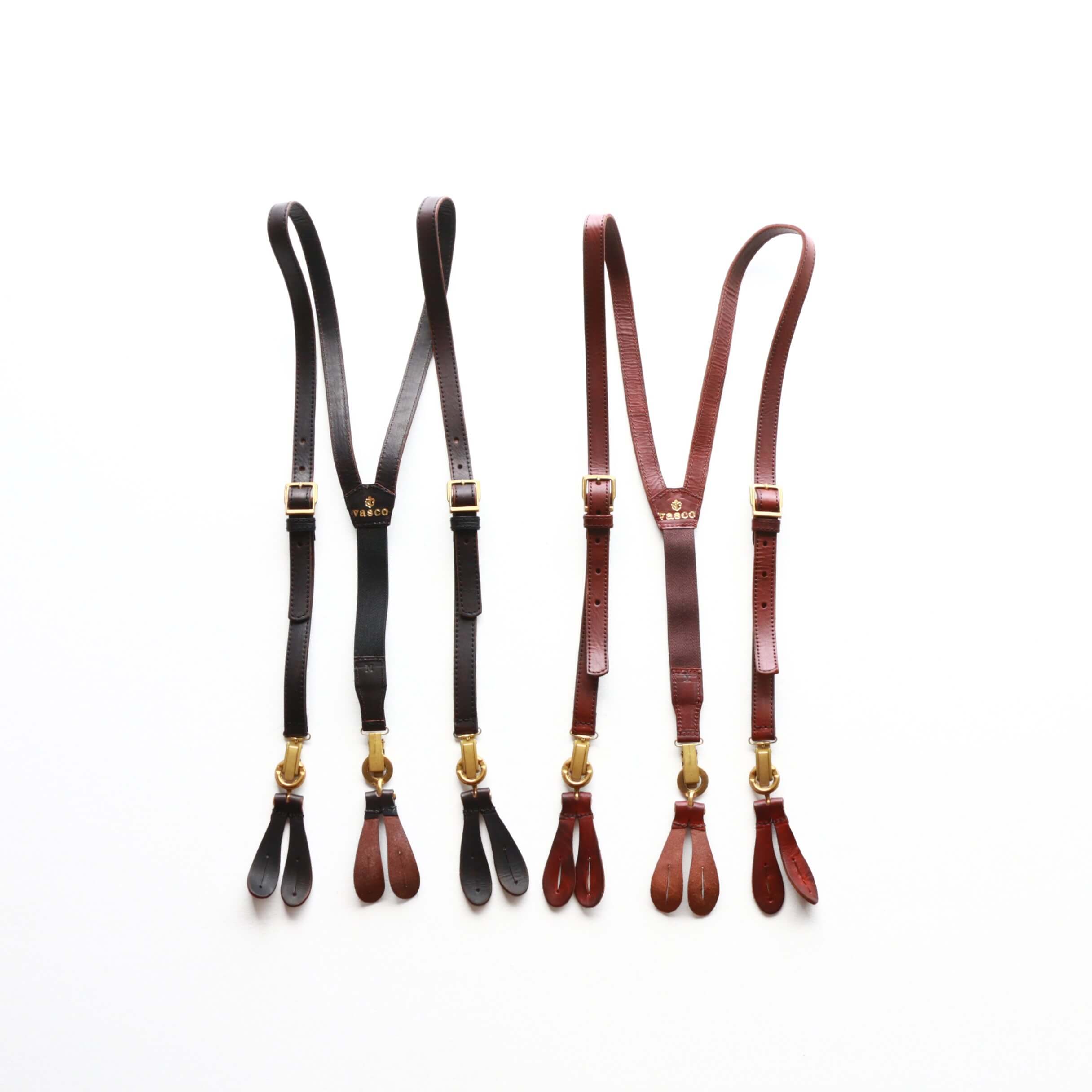 vasco ヴァスコ LEATHER SUSPENDER レザーサスペンダー