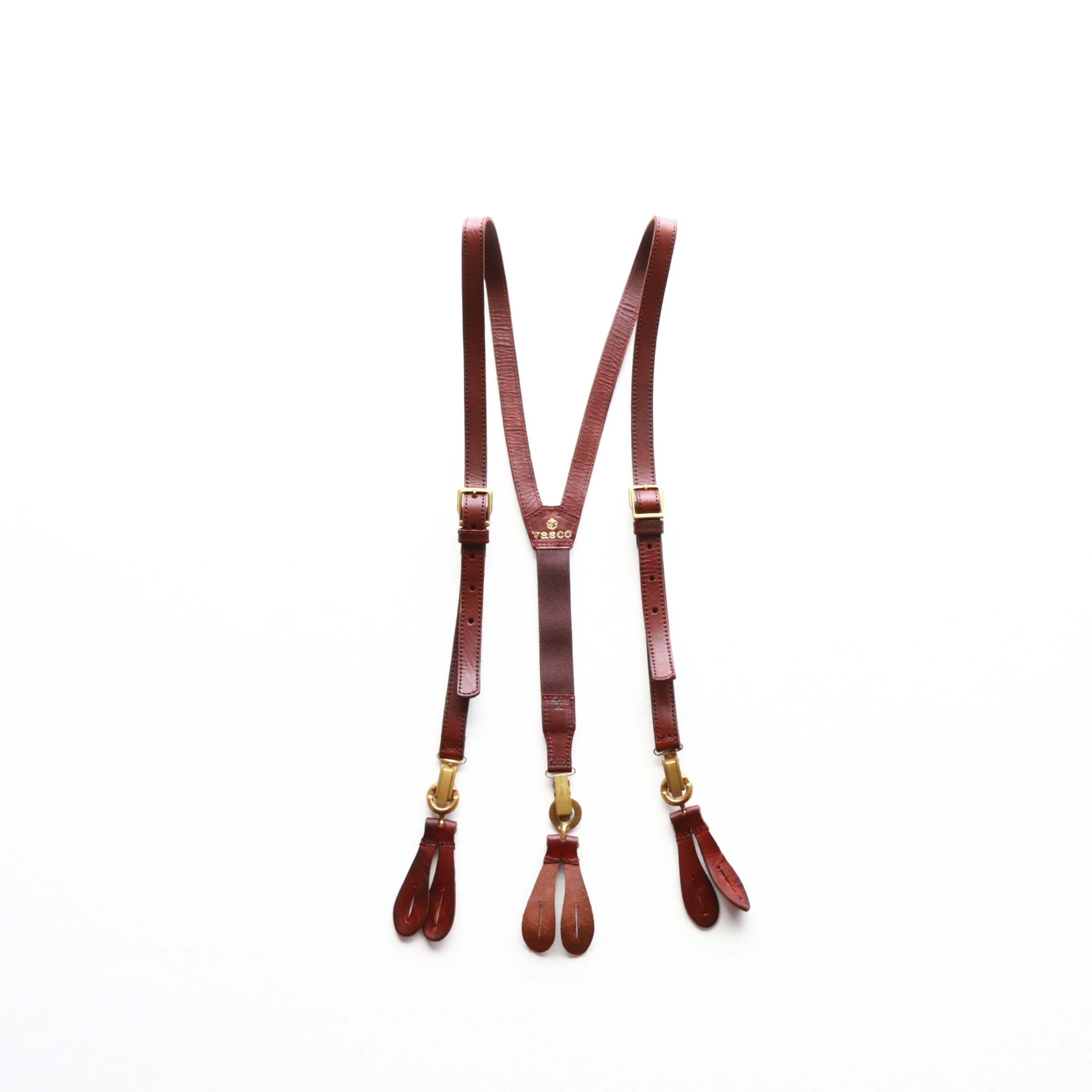 vasco ヴァスコ LEATHER SUSPENDER レザーサスペンダー