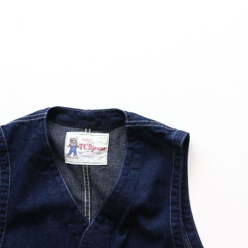 TCB jeans TCBジーンズ TABBYS VEST Selvedge Covert DENIM タビーズベスト デニム