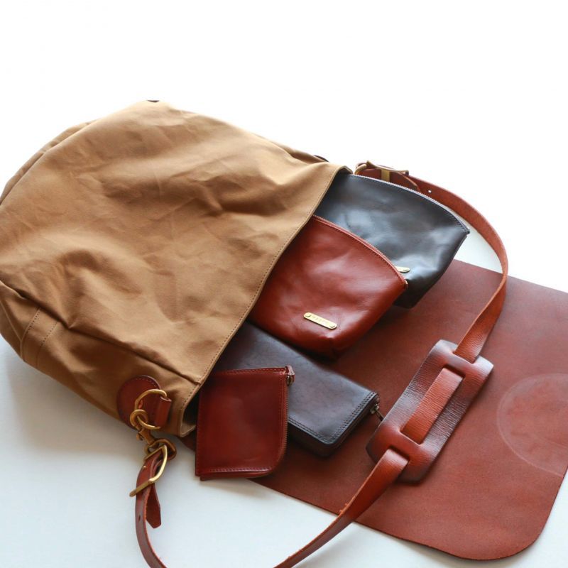 vasco ヴァスコ OILCANVAS×LEATHER MAIL BAG -LARGE キャンバス×レザー メールバッグ ラージ