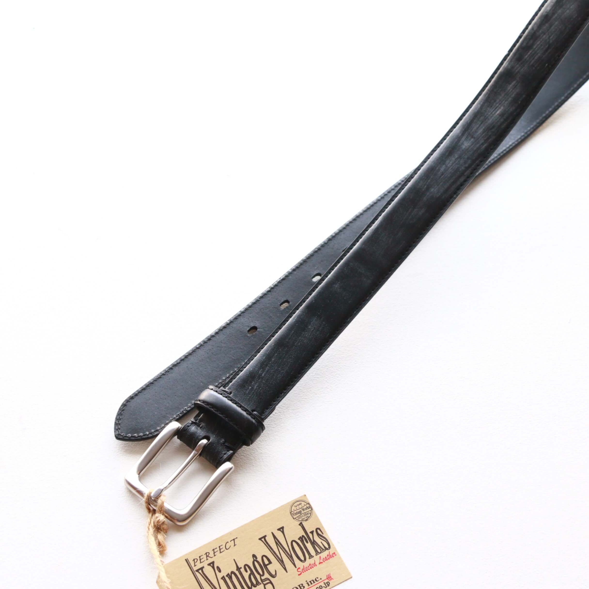 Vintage Works ヴィンテージワークス Leather belt 5Hole レザーベルト 5ホール ブラック DH5729